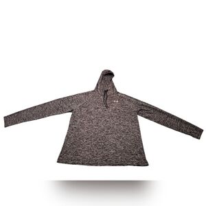 Women's 2X Under Armour Tech Twist Heatgear Heather Gray Hoodie Shirt